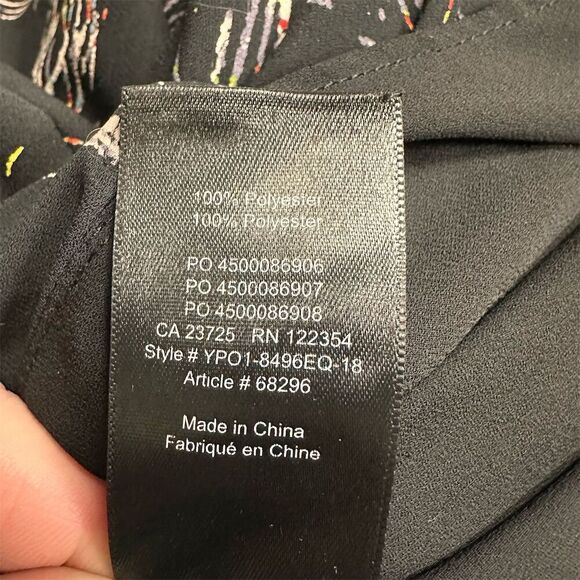 Aritzia Babaton Wallace Wrap Dress XXS Black Floral Knee Length - Picture 10 of 10